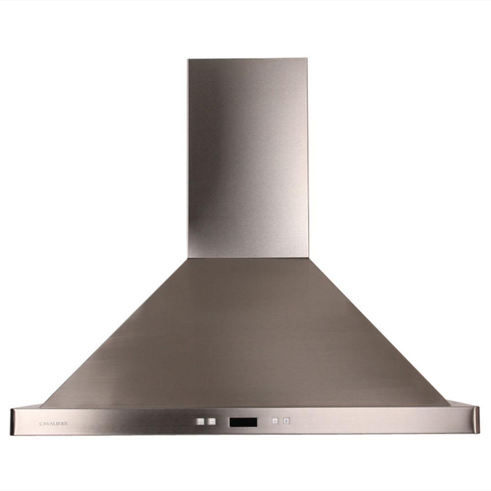 Cavaliere 36 in. Island Chimney Range Hood in Stainless Steel-SV218B2-I36 - The Home Depot