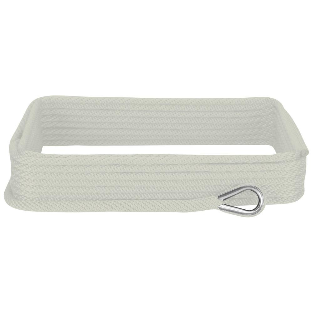 3//8/" 50FT Amarine-made Premium Solid Braid MFP Nylon Anchor Line with Thimble US