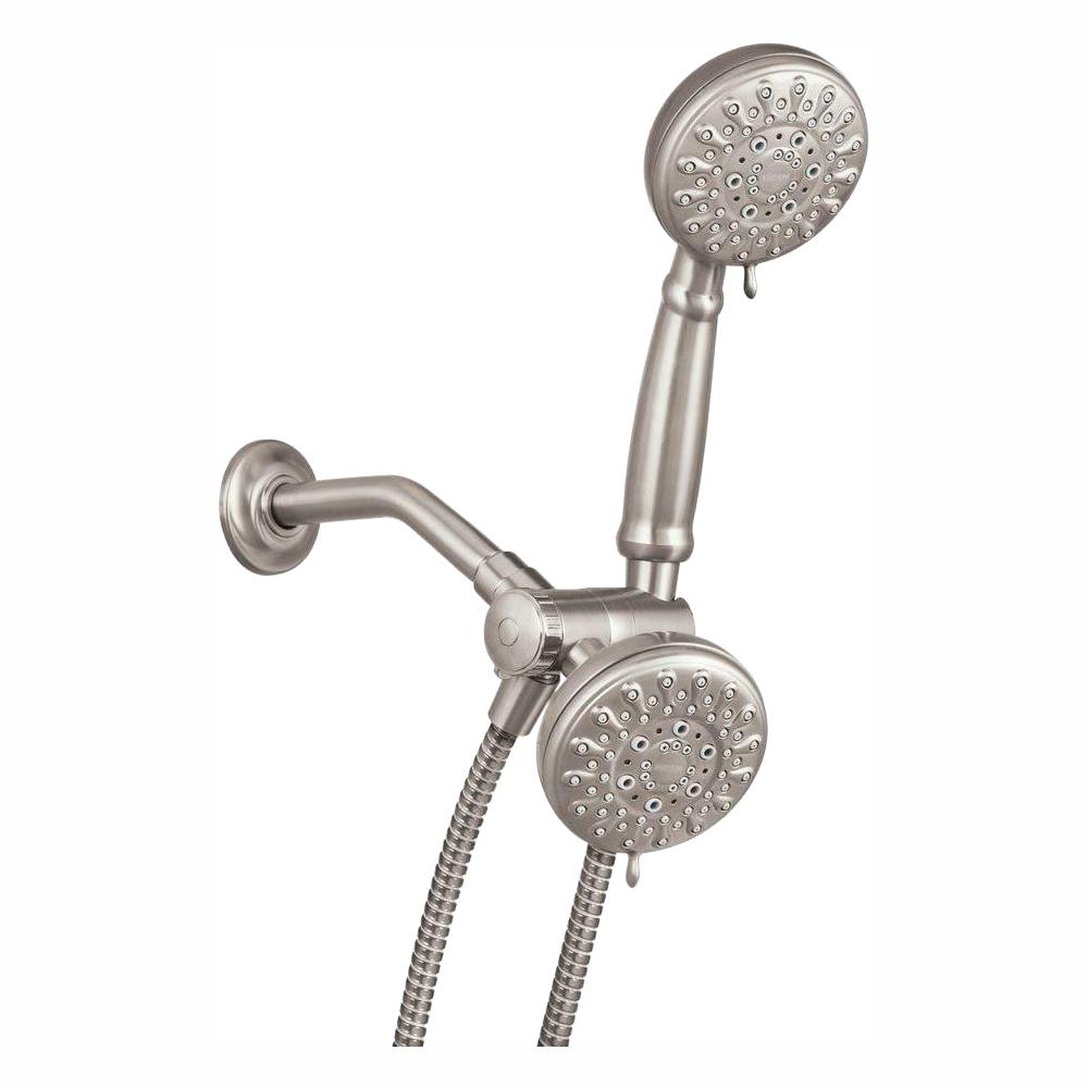 Moen Banbury 5 Spray 1 75 Gpm Handshower And Showerhead Combo Kit In Spot Resist Brushed Nickel