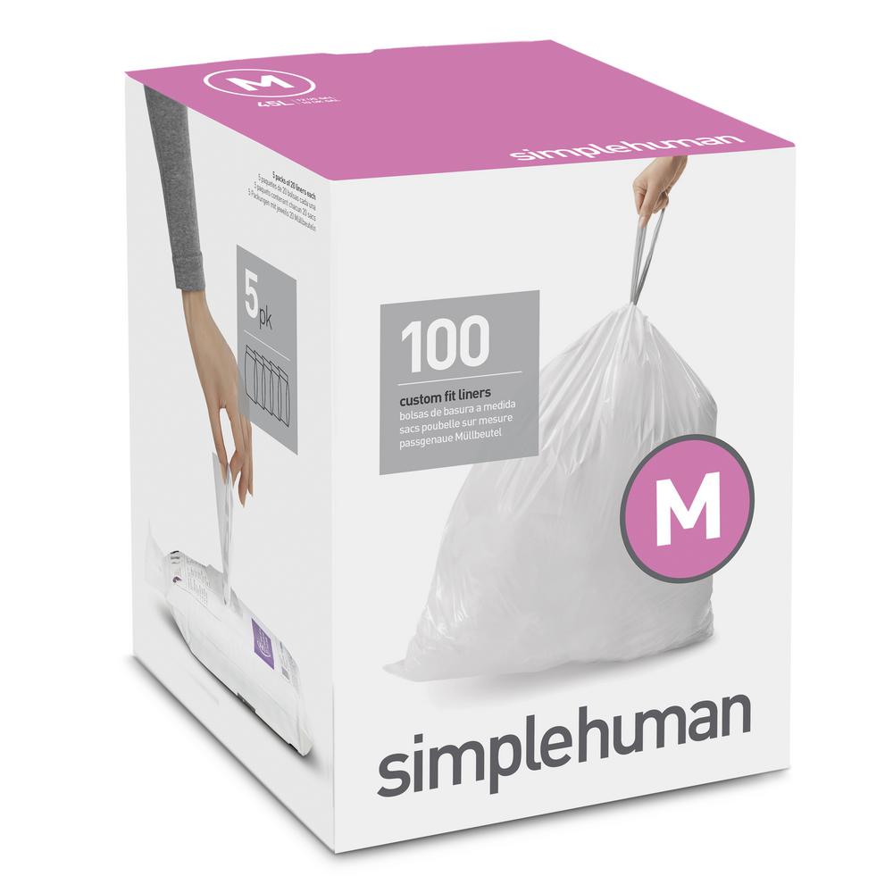 Reviews for simplehuman 12 Gal. Custom Fit Trash Can Liner Code M (100