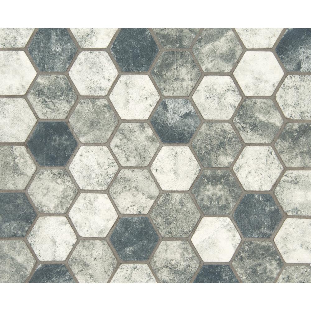 Msi Urban Tapestry Hexagon 12 In X 12 In X 6 Mm Glass Mesh
