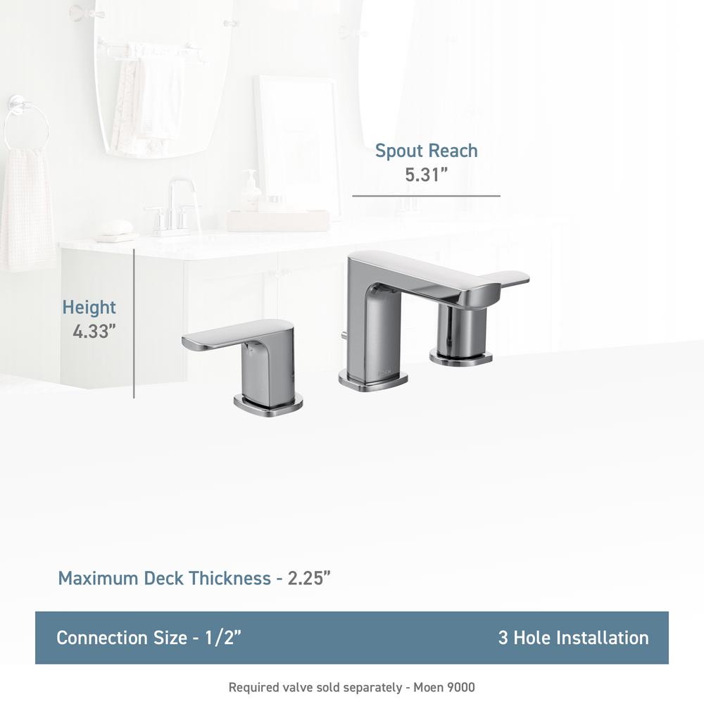 Moen Voss T6906BN Double Handle Wall Mount Bathroom Faucet Trim Kit