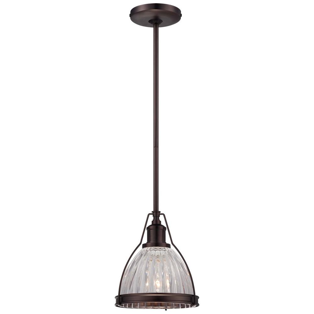 Minka Lavery Dark Brushed Bronze Pendant-2242-267C - The Home Depot