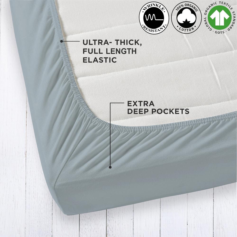 A1 Home Collections Organic Cotton Wrinkle Resistant Light
