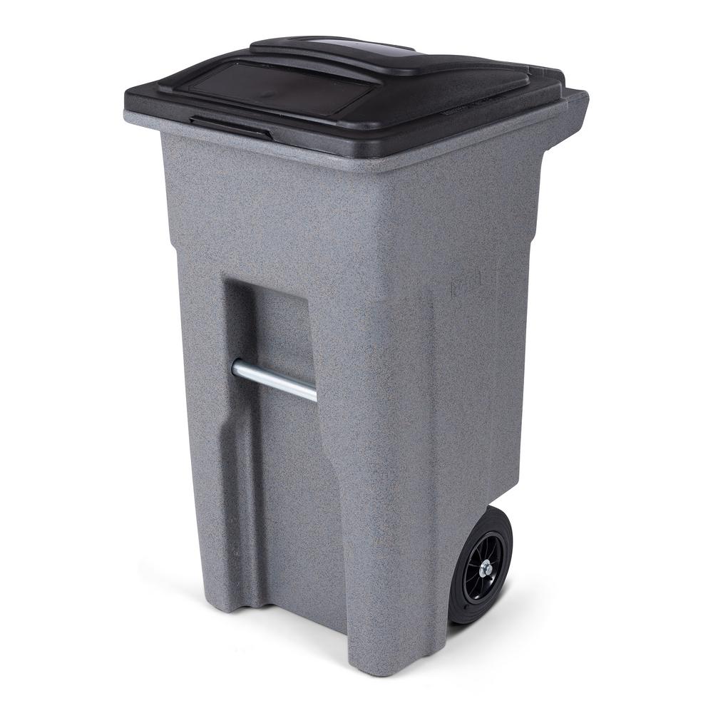 trash can with attached lid