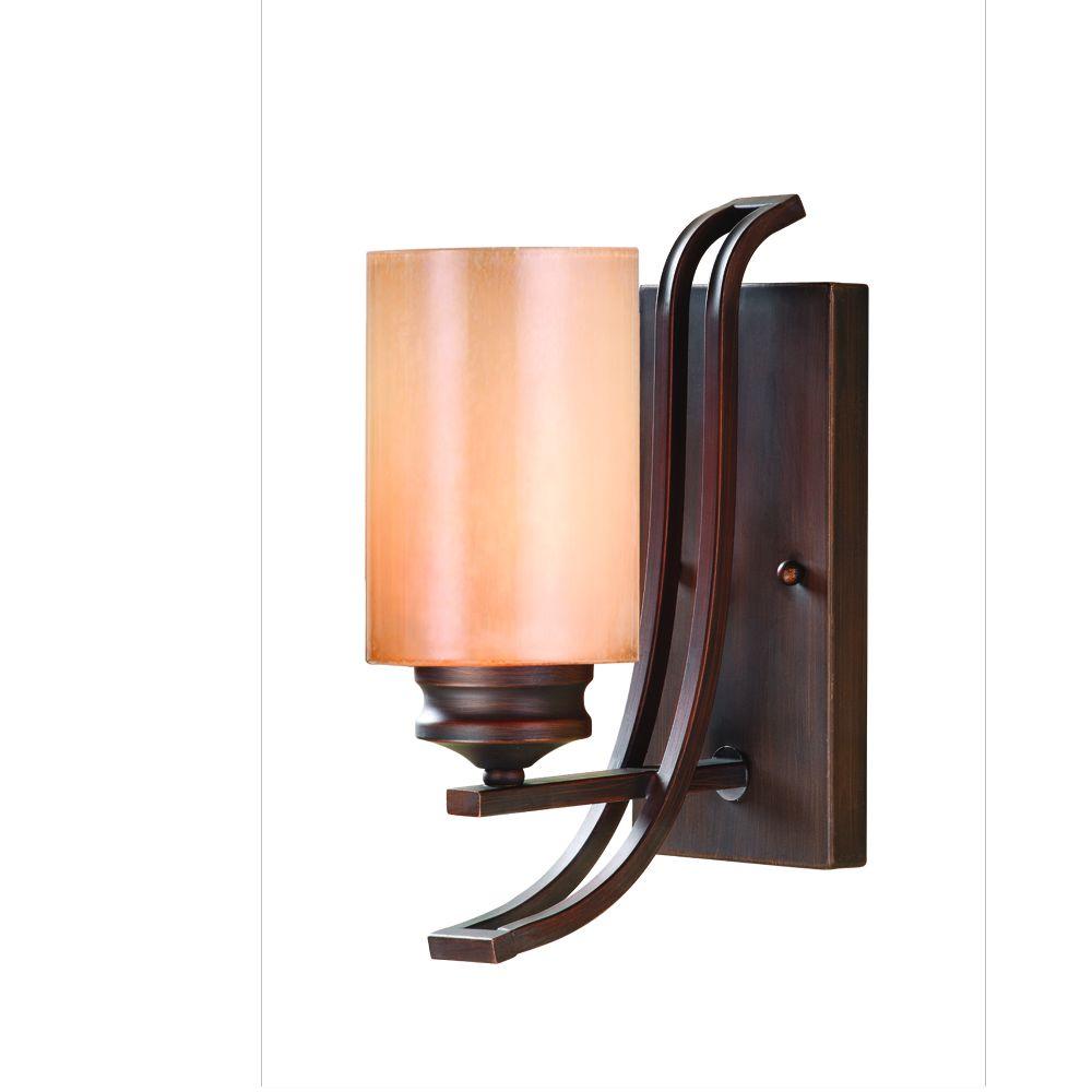 Artcraft Linden 1 Light Bronze Sconce Cli Acg006736 The Home Depot Hidalgo Collection 1 Light Sovereign Bronze Sconce