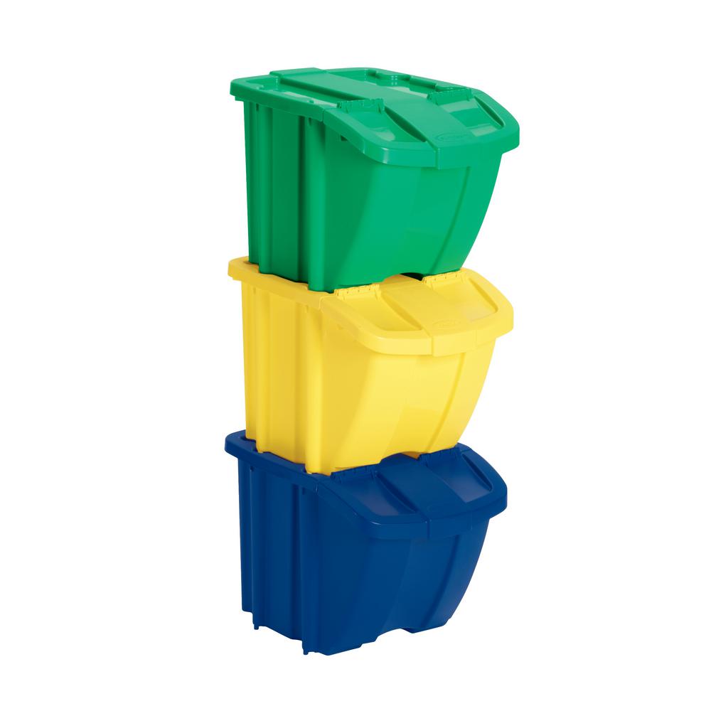 Green Heavy Duty Plastic Storage Containers Storage Organization The Home Depot