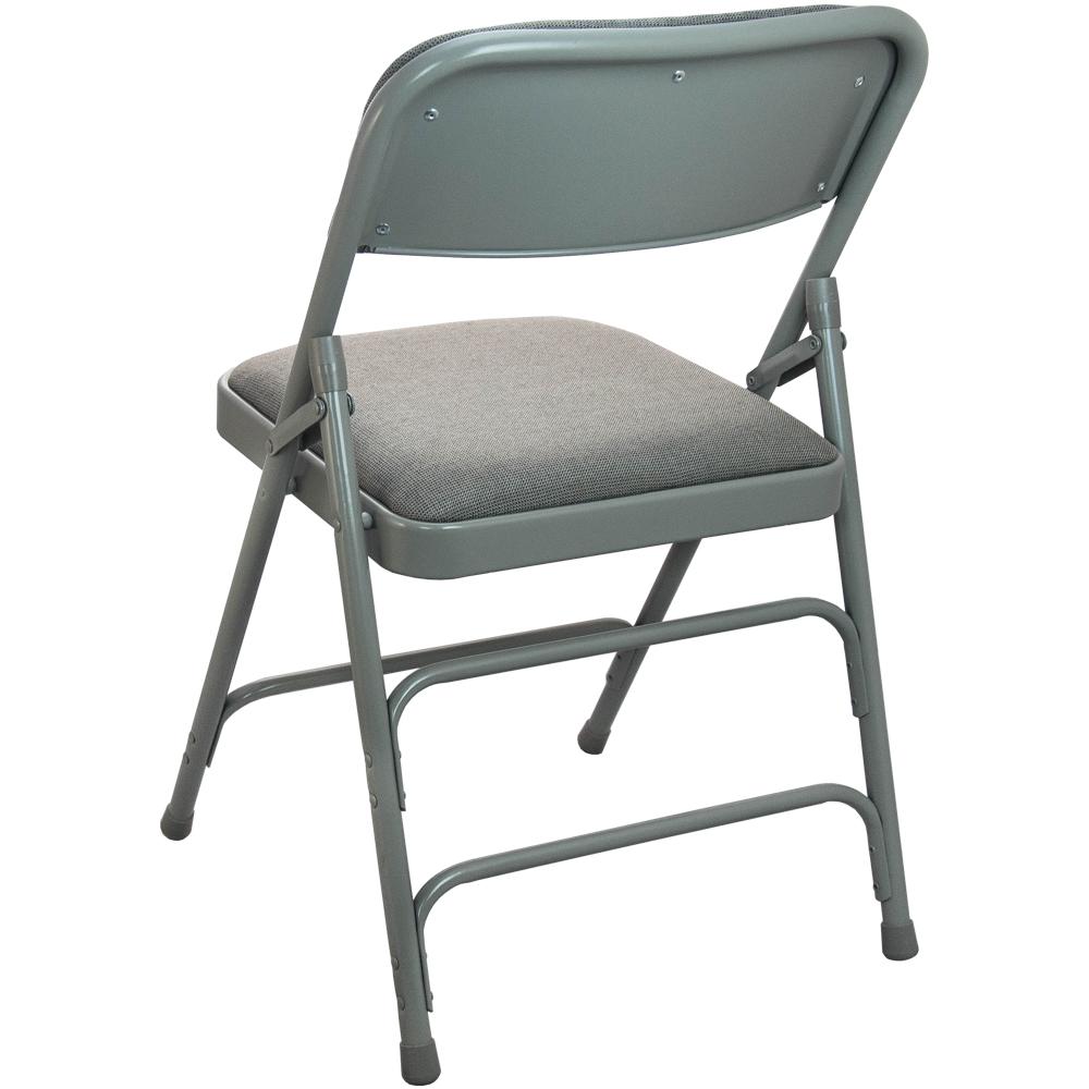 Advantage 1 In Grey Fabric Seat Padded Metal Folding Chair