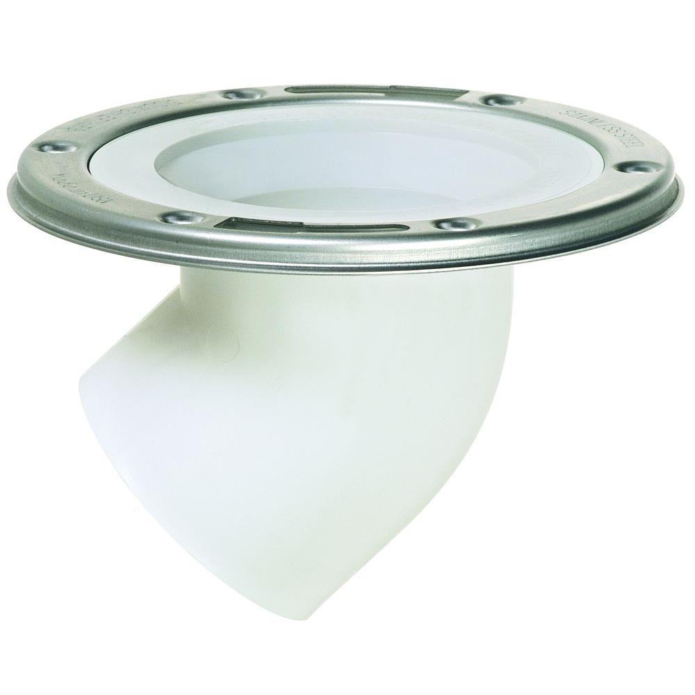 Sioux Chief 3 in. PVC Adjustable Metal Ring 45 Degree Spigot DWV Closet