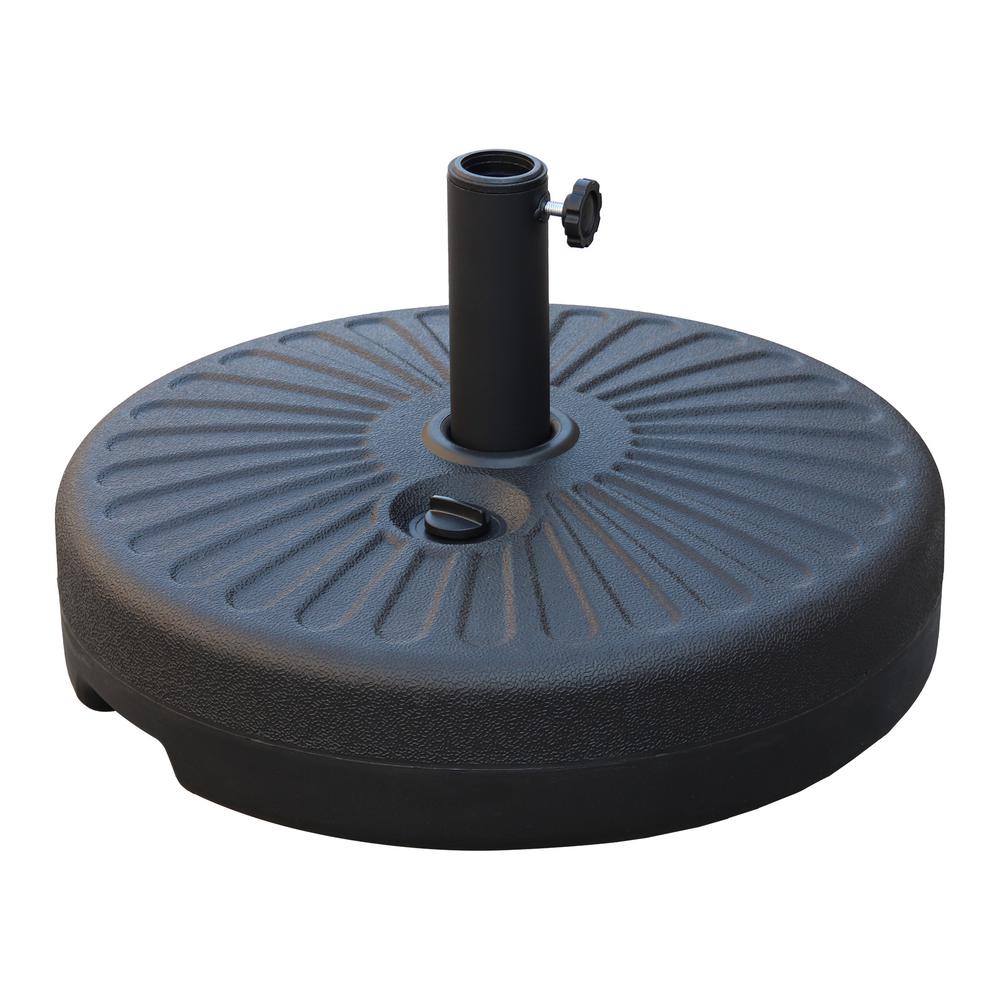 Maypex 48 Lbs Capacity Plastic Weighted Patio Umbrella Base In Black 300009 The Home Depot