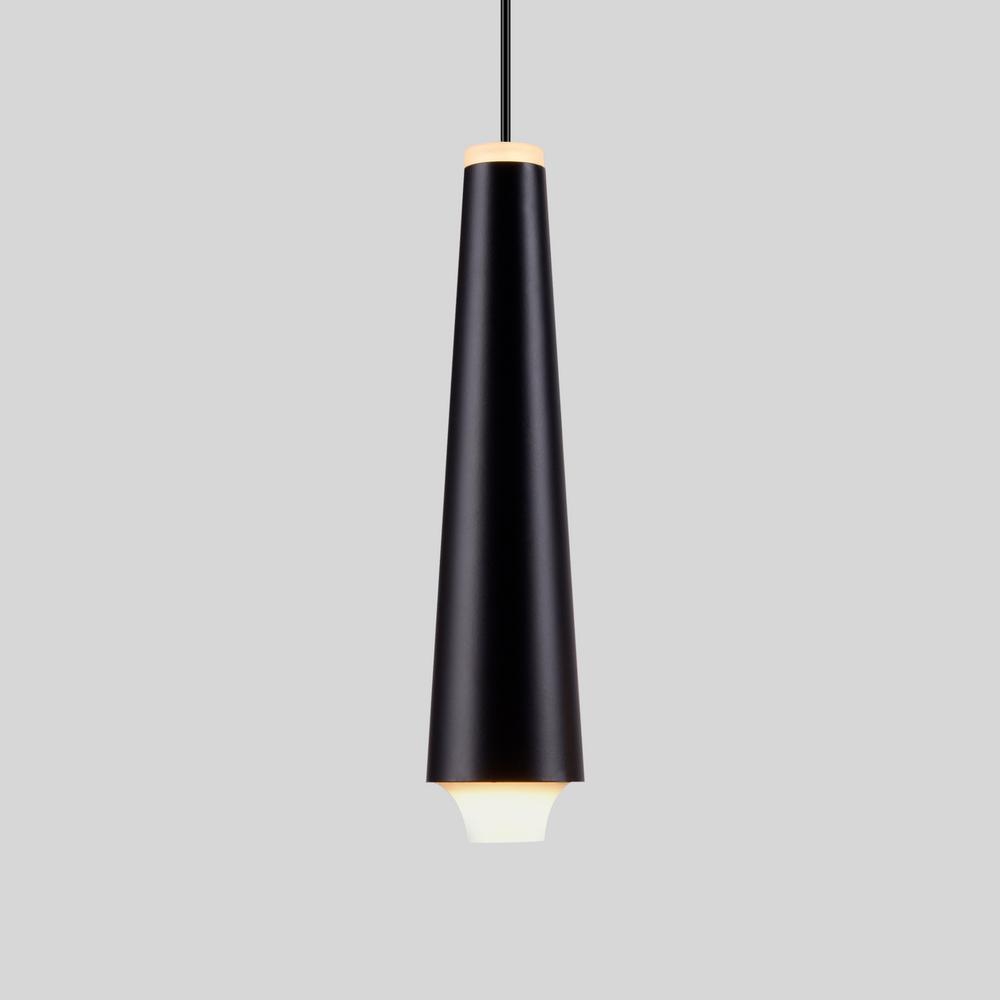 Black Integrated Led Pendant Lights Lighting The Home Depot Black Integrated Led Pendant Lights