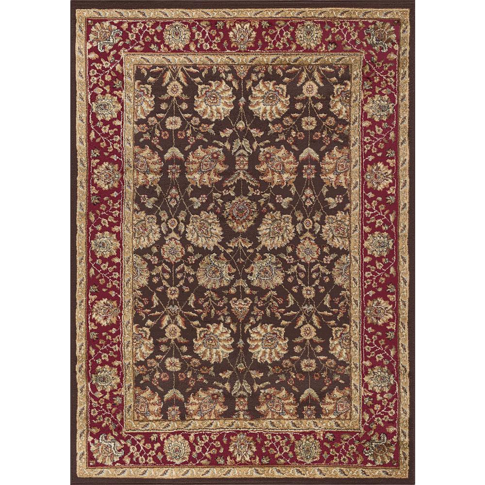 Tayse Rugs Laguna Brown 8 ft. x 8 ft. Round Indoor Area Rug-5008 Brown 8' Round - The Home Depot