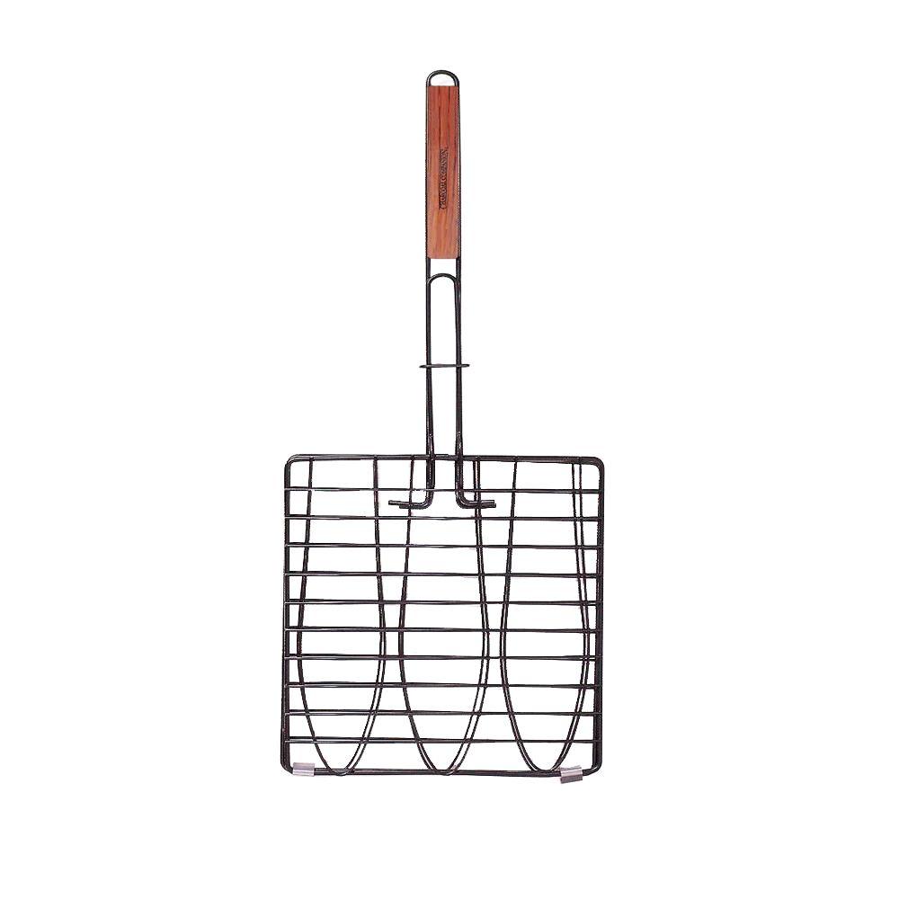 Charcoal Companion NonStick Triple Fish Grilling BasketCC7322 The