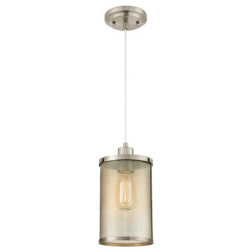 Westinghouse 1 Light Brushed Nickel Mini Pendant 6345300 The Home Westinghouse 1 Light Brushed Nickel Mini Pendant