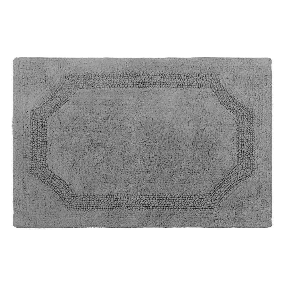 Laura Ashley Reversible Charcoal Cotton 2Piece Bath Mat Set