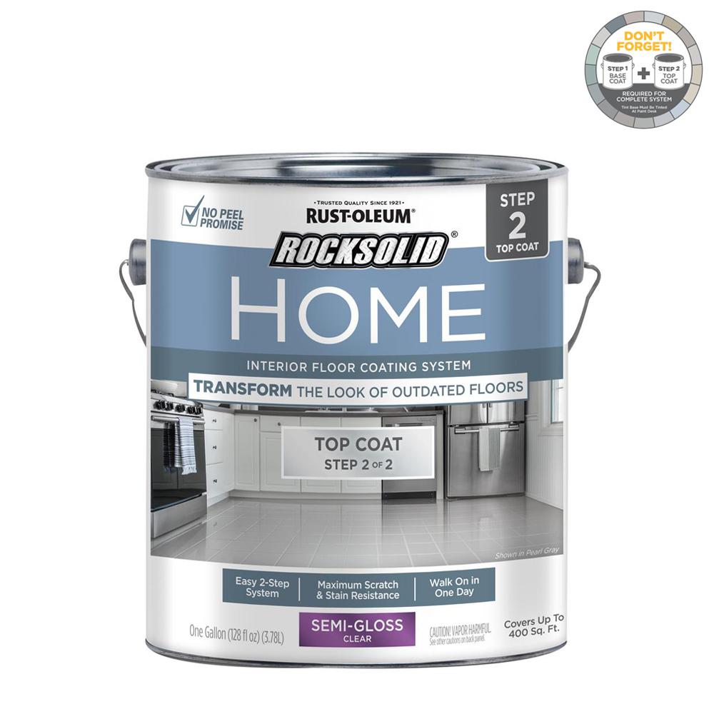 Rust Oleum Rocksolid Home 1 Gal Semi Gloss Clear Interior Floor Topcoat