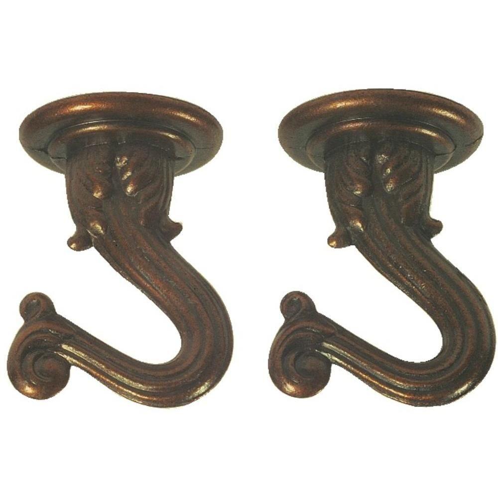 Westinghouse 1 1 2 In Antique Copper Swag Hooks 2 Pack