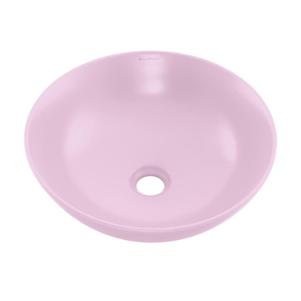 Swiss Madison Classe Vessel Sink in Matte PinkSMVS244 The Home Depot