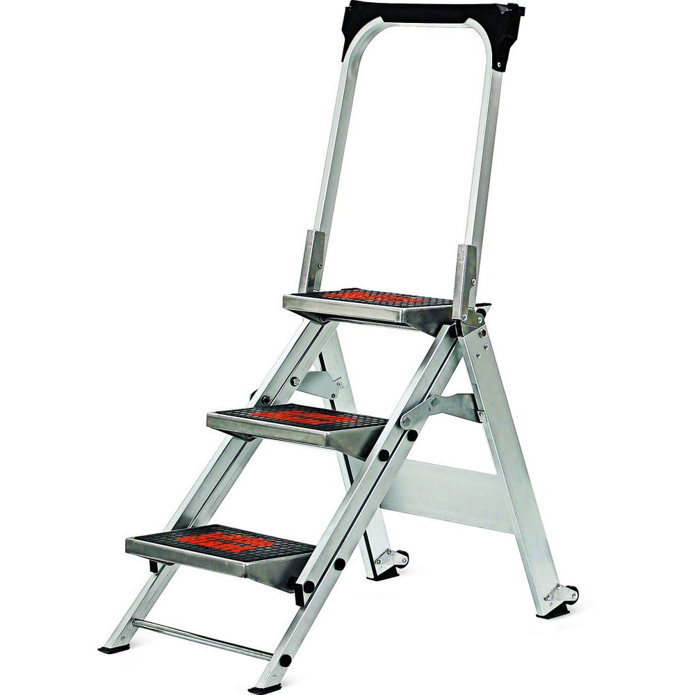 Little Giant Ladder Systems 3 ft. Safety Aluminum Step Ladder with Bar 300 lb.... by Little Giant Ladder Systems