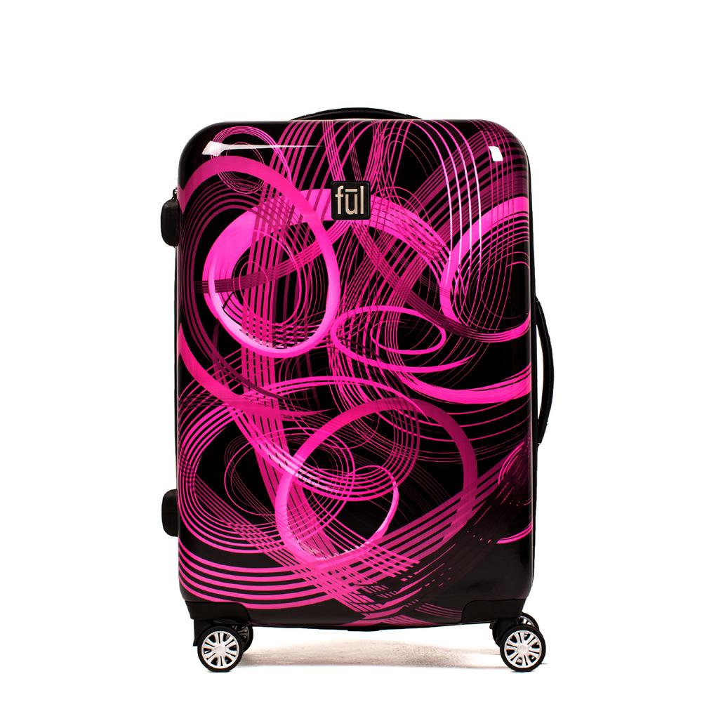 pink hand luggage case