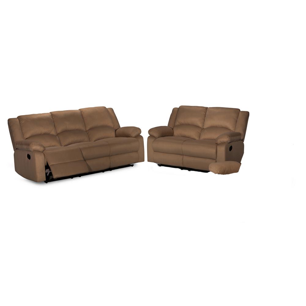 2 Piece Brown Sofa Set S6026 2pc The Home Depot Undefined 2 Piece Brown Sofa Set