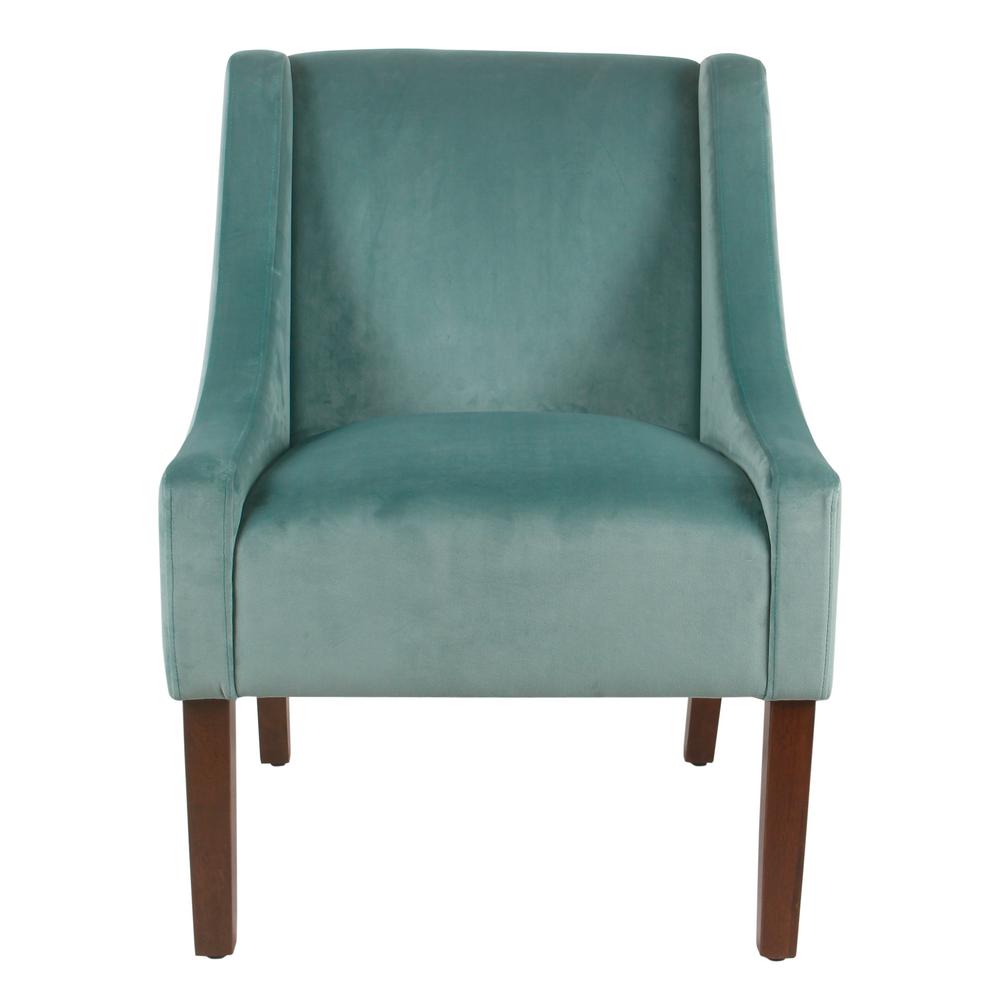 Kinfine Swoop Arm Accent Chair Burgundy Velvet