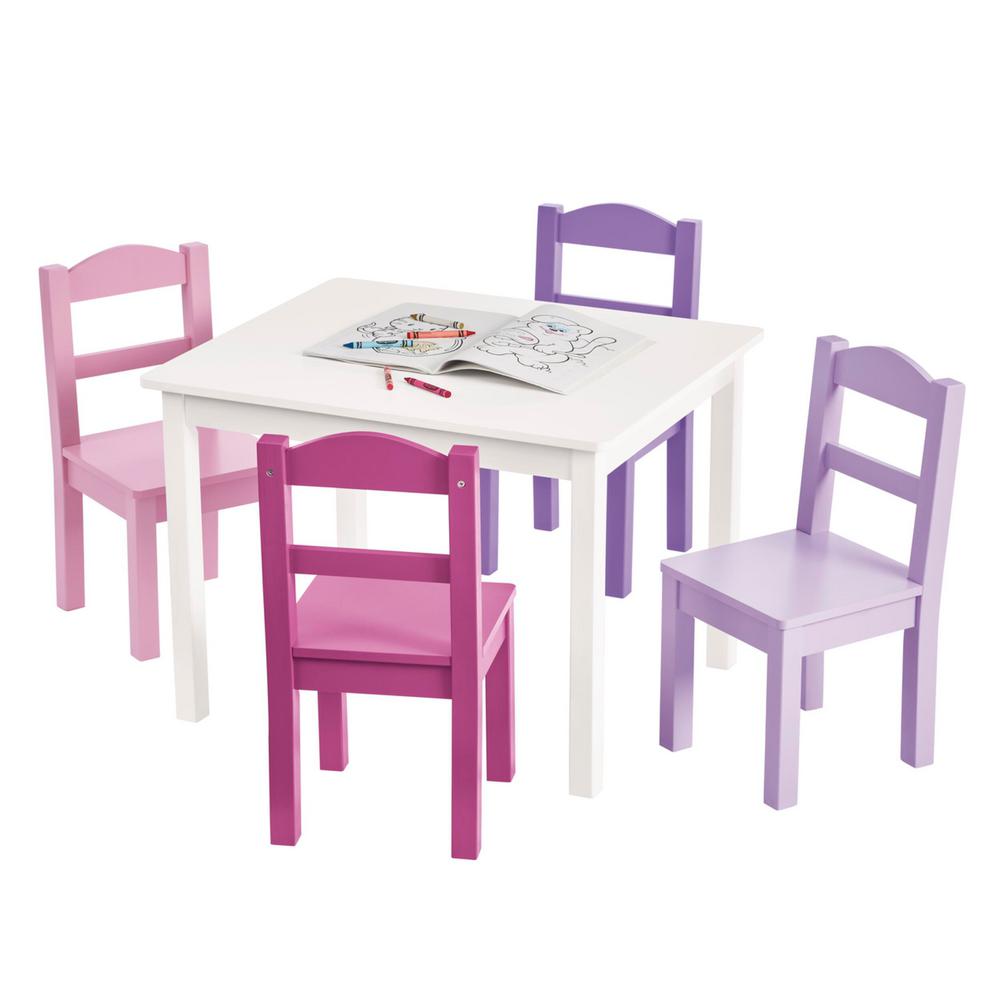 pink table and chair set