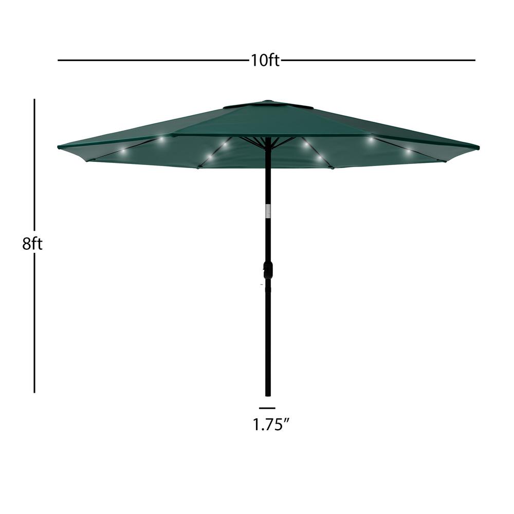 Led Solar Powered Patio Umbrella String Light Fit 8ft 9ft 10ft Outdoor Umbrella