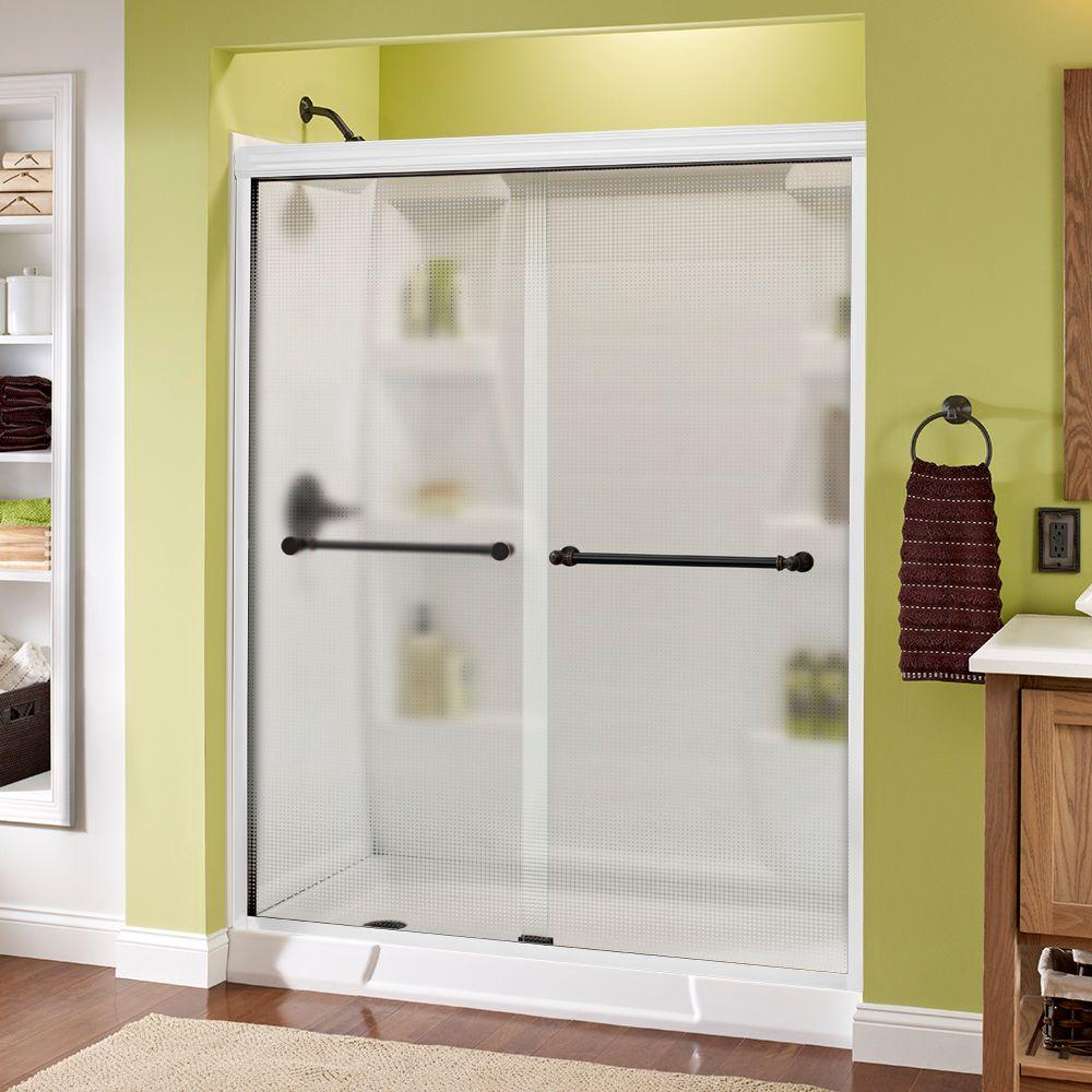 Delta Silverton 60 in. x 70 in. SemiFrameless Sliding Shower Door in