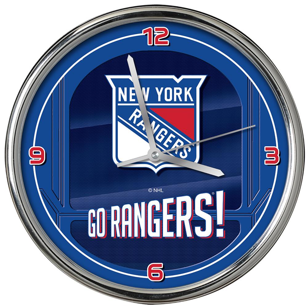 The Memory Company NHL Go Team Chrome Rangers Clock NHLNYR1739 The