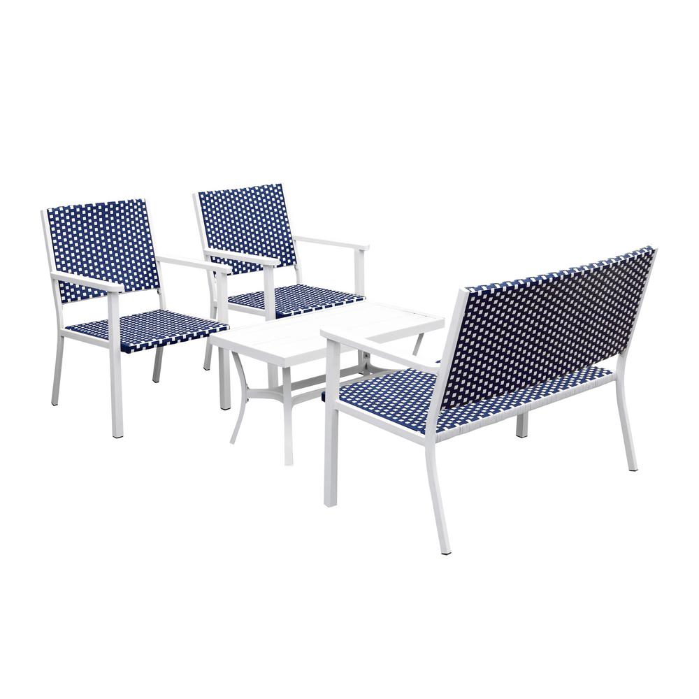 Peaktop 4 Piece Coastal Look Wicker Patio Conversation Set Pt Of0002 The Home Depot - Coastal Patio Sets Peaktop 4 Piece Coastal Look Wicker Patio Conversation Set Pt Of0002 The Home Depot - Coastal Patio Sets