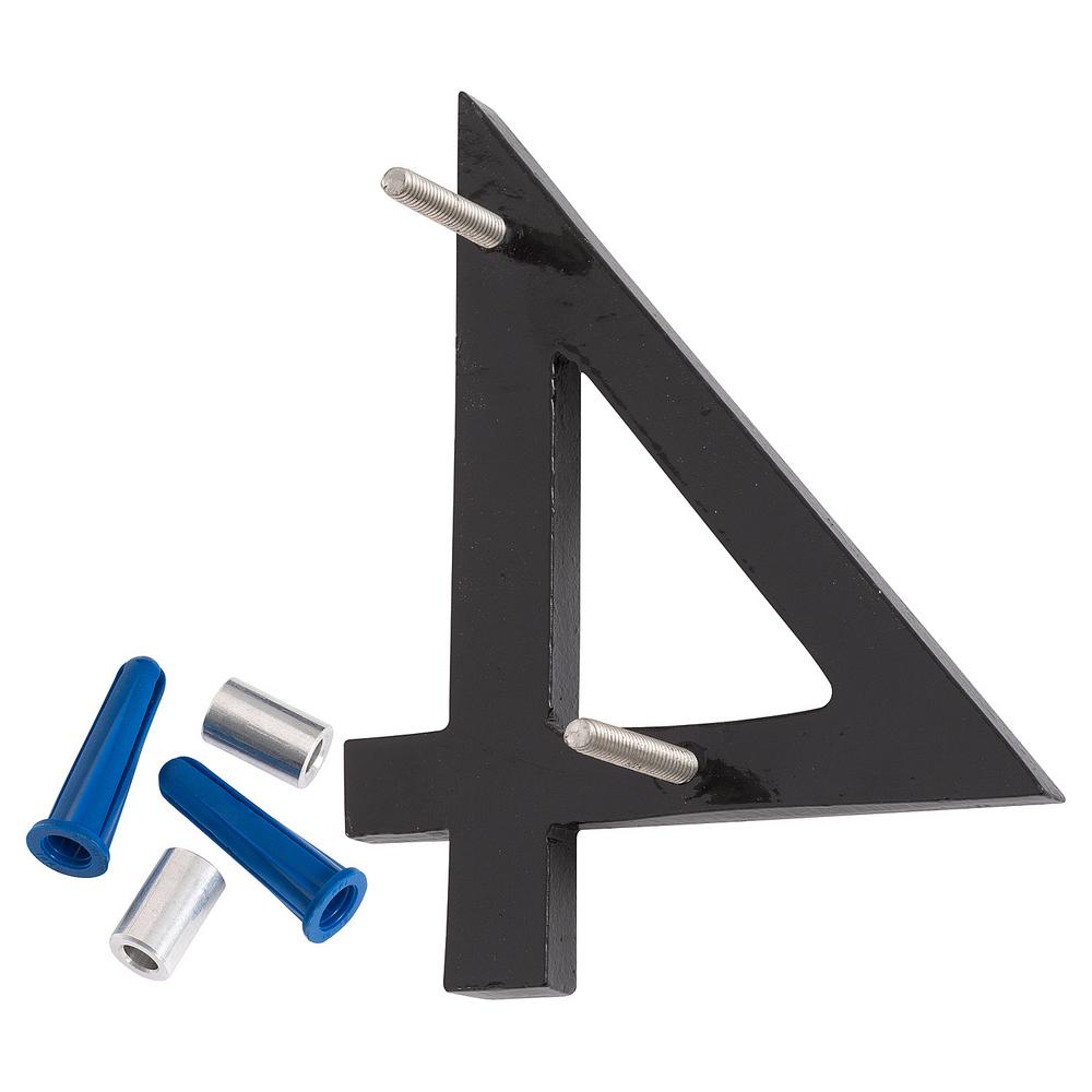 Montague Metal Products MHN-12-4-F-BK1 Floating House Number 12 x 10.06 x 0.375 Black