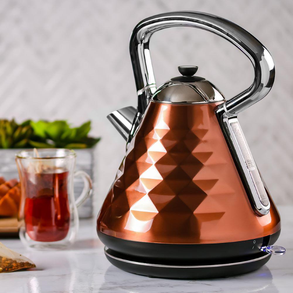 Ovente 7.1Cup Copper Electric Kettle with BoilDry Protection and Auto