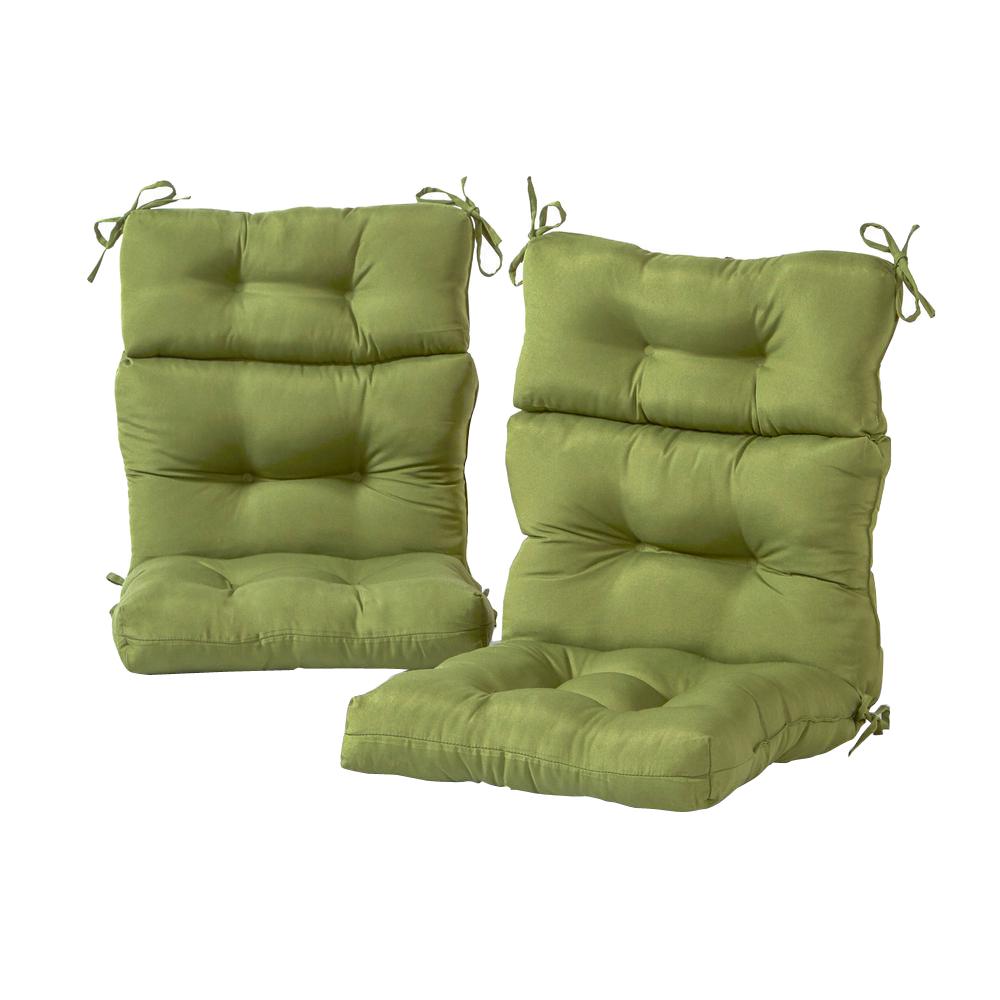 Greendale Home Fashions Solid Summerside Green Outdoor High Back Dining Chair Cushion 2 Pack Oc6809s2 Hunter The Depot - High Back Patio Chair Cushions Green Greendale Home Fashions Solid Summerside Green Outdoor High Back Dining Chair Cushion 2 Pack Oc6809s2 Hunter The Depot - High Back Patio Chair Cushions Green