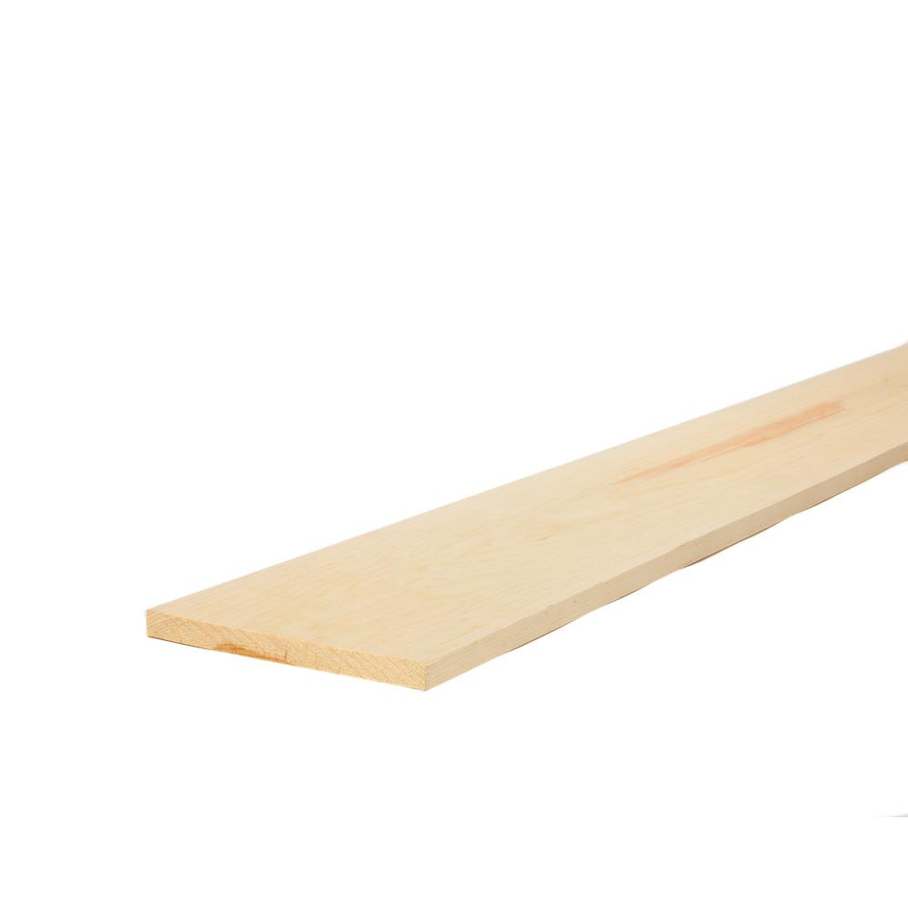 1 in. x 10 in. x 6 ft. Select Kiln-Dried Square Edge Whitewood Board ...