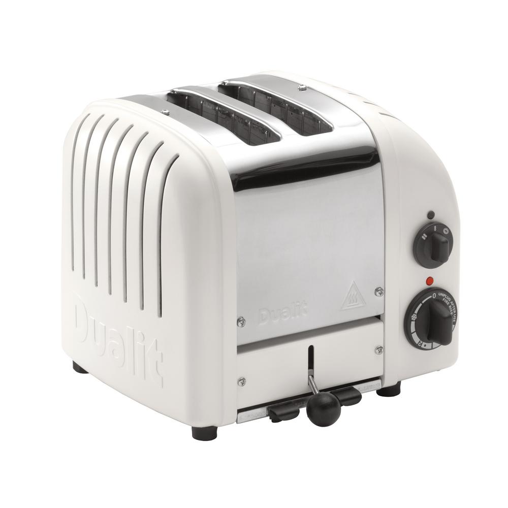 Dualit New Gen 2Slice Matt Porcelain Wide Slot Toaster with Crumb Tray