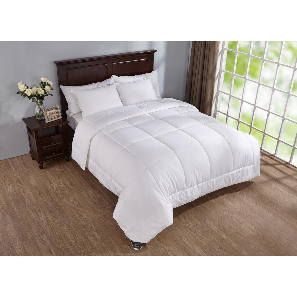 puredown Down Alternative Comforter Year Round Duvet Insert 400 Thread Count White Full//Queen