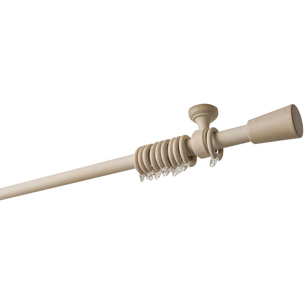 Ltl Home S 63 In Intensions Curtain Rod Kit Cloud With Intensions Curtain Rod Kit In Cloud With Saxo Flat Finials