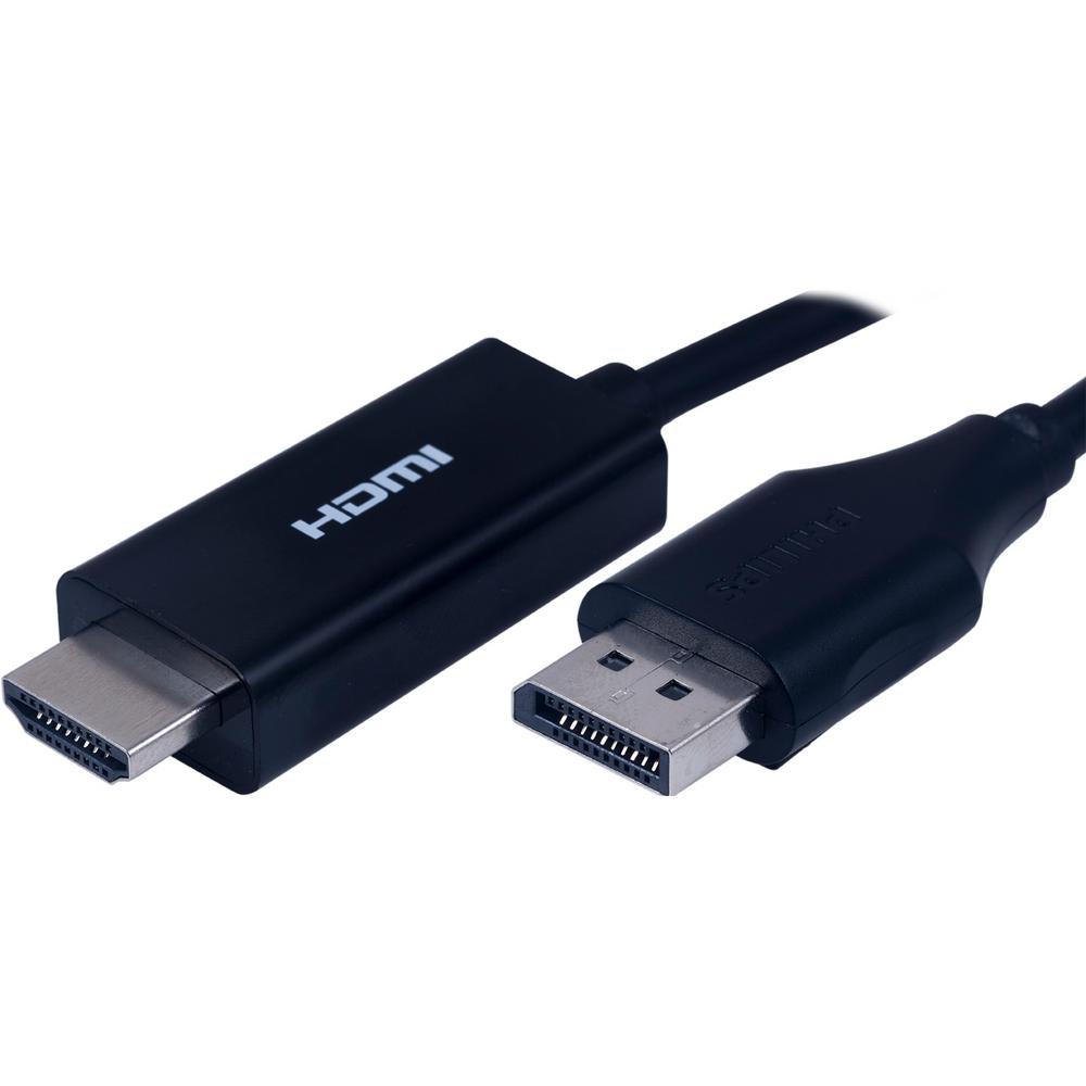 Philips 6 Ft Displayport To Hdmi Cable Male To Male Cable Swv9216g 27 The Home Depot