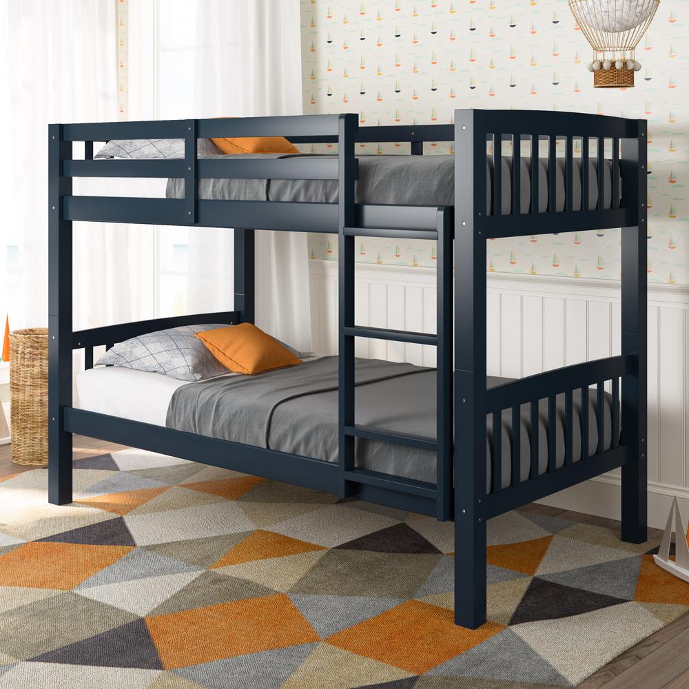 Navy Blue Kids Bedroom Furniture The Home Depot Dakota Navy Blue Twin Single Bunk Bed