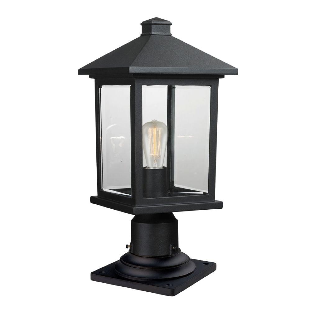Pier Mount Lights Outdoor Lighting Accessories Malone 1 Light Black Outdoor Pier Mount