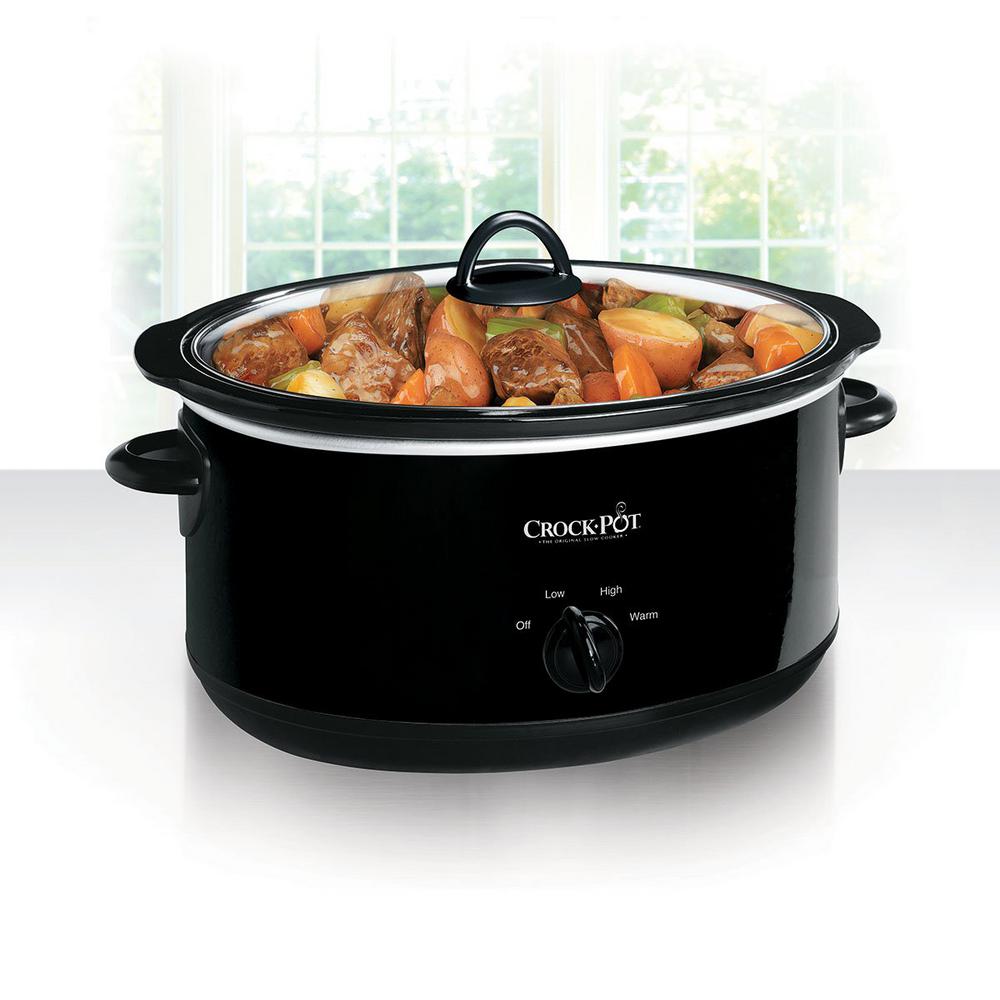Crock Pot Slow Cookers The Home Depot 8 Qt Manual Slow Cooker In Black