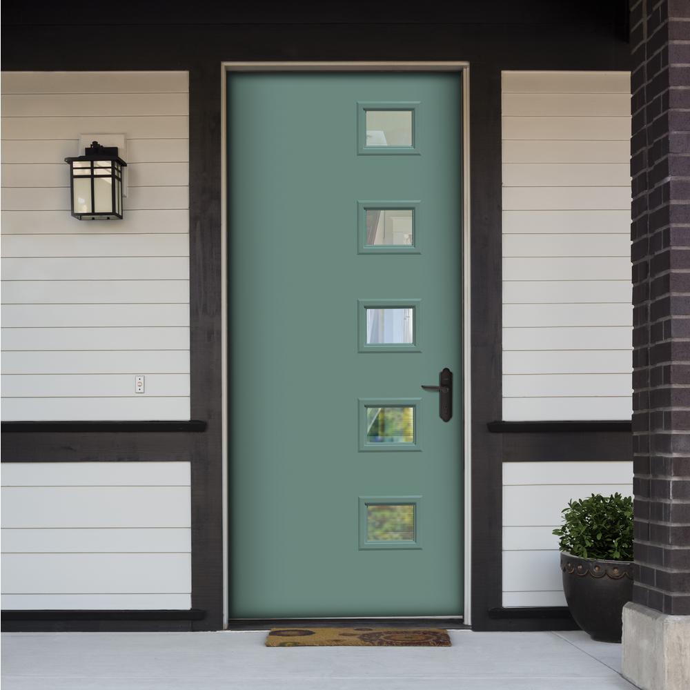 Builders Choice 36 In X 80 In Surf Left Hand 5 Lite Clear Glass