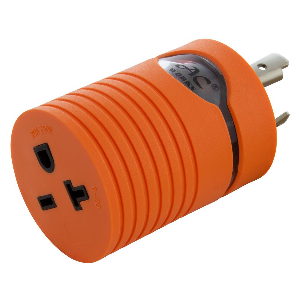 Leviton 520CV-Y Yellow 20 Amp 125 Volt Female Connector – 3 Wire 5-20R Cord Body