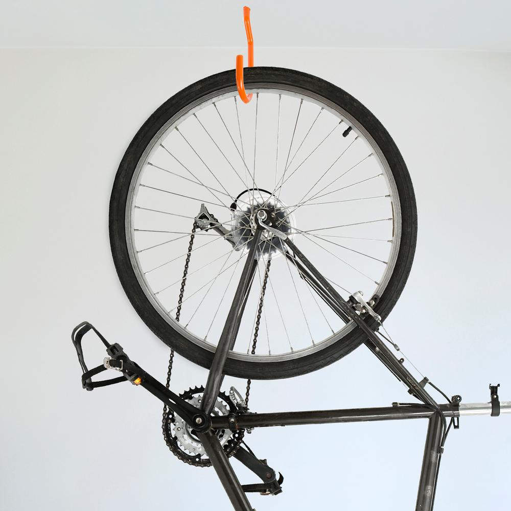 Stalwart 50 Lbs Capacity Orange Steel Wall Or Ceiling Mount Bike