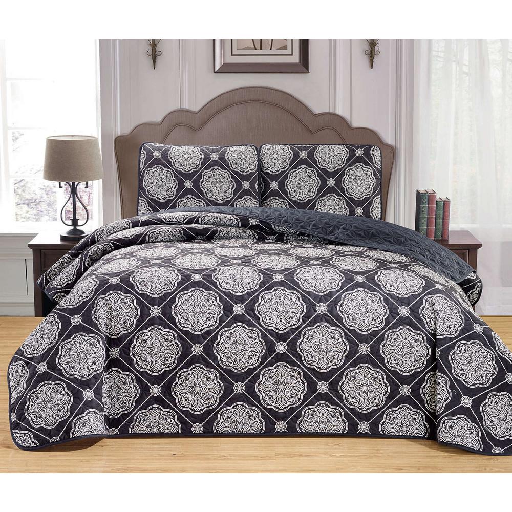 Duck River Kyoko White Cameo Blue Full Queen Coverlet Set Kyoko