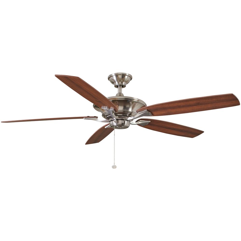 Hampton Bay Ashburton 60 In Indoor Brushed Nickel Ceiling Fan Indoor Brushed Nickel Ceiling Fan