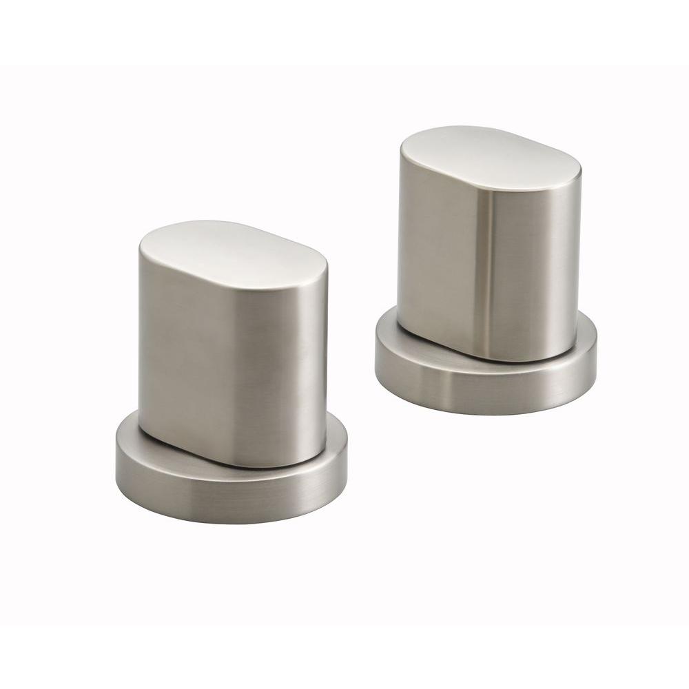 KOHLER Oblo Bathroom Faucet Handles in Vibrant Brushed Nickel (Valve