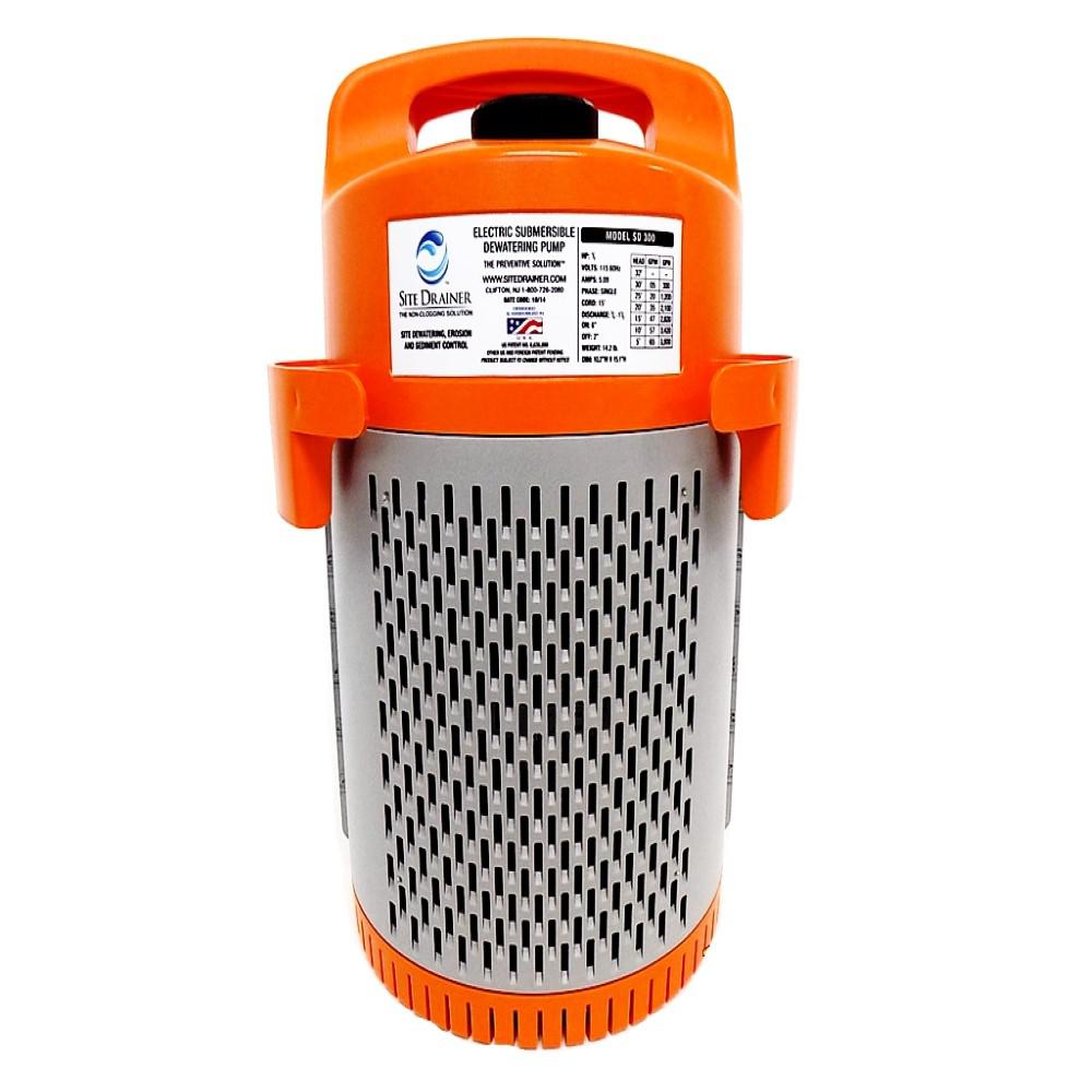 Site Drainer SD300 1/2 HP Electric Submersible Non-Clogging De-Watering Pump by Site Drainer