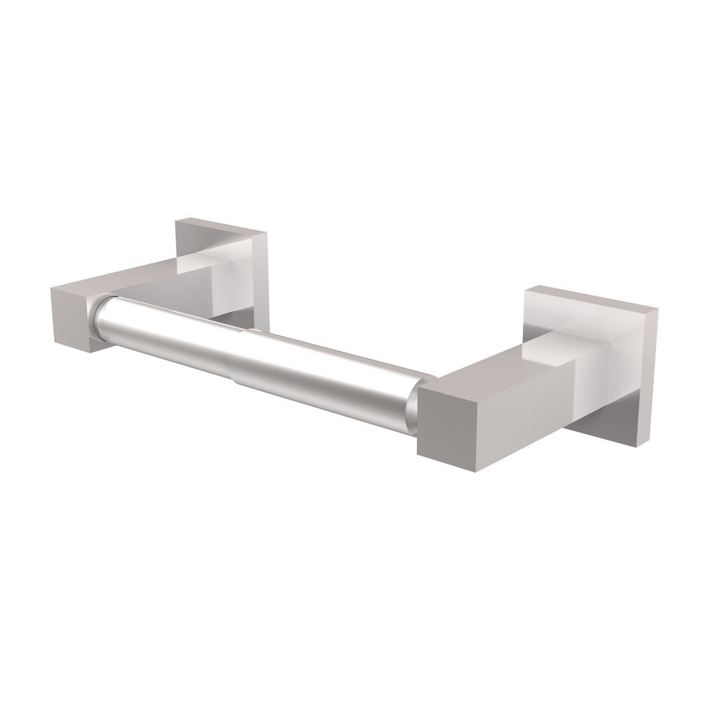 Montero Collection Contemporary Double Post Toilet Paper Holder In Satin Chrome